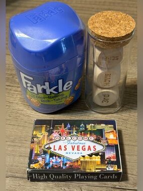 Farkle Dice-Rolling Game, Las Vegas Playing Cards, & Date Night Dice Game